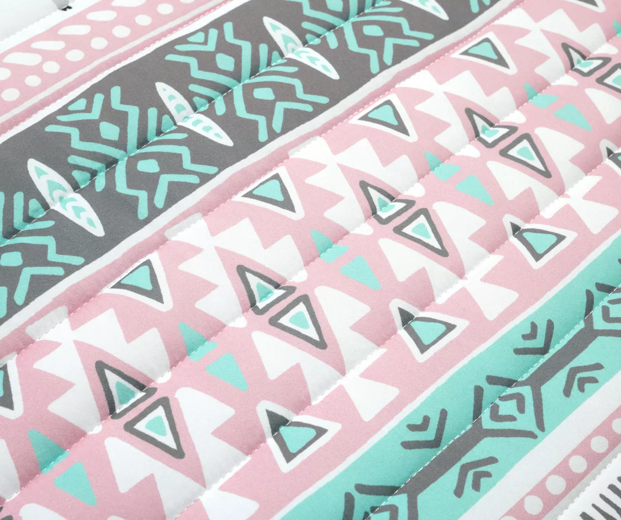 Pink & Aqua Boho Llama Reversible Twin 2-Piece Quilt Set 3 Pink & Aqua Boho Llama Reversible Twin 2-Piece Quilt Set - Image 3