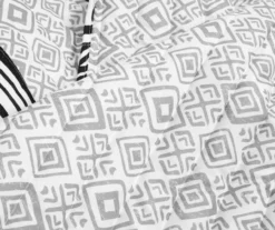 Lush Decor Black & White Animal Print Pattern Block Reversible Quilt Set -Home Decor Store 810596030 3