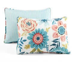 Lush Decor Ari Blue & Dusty Pink Flower Reversible Quilt Set 21 Lush Decor Ari Blue & Dusty Pink Flower Reversible Quilt Set -Home Decor Store 810596034 6