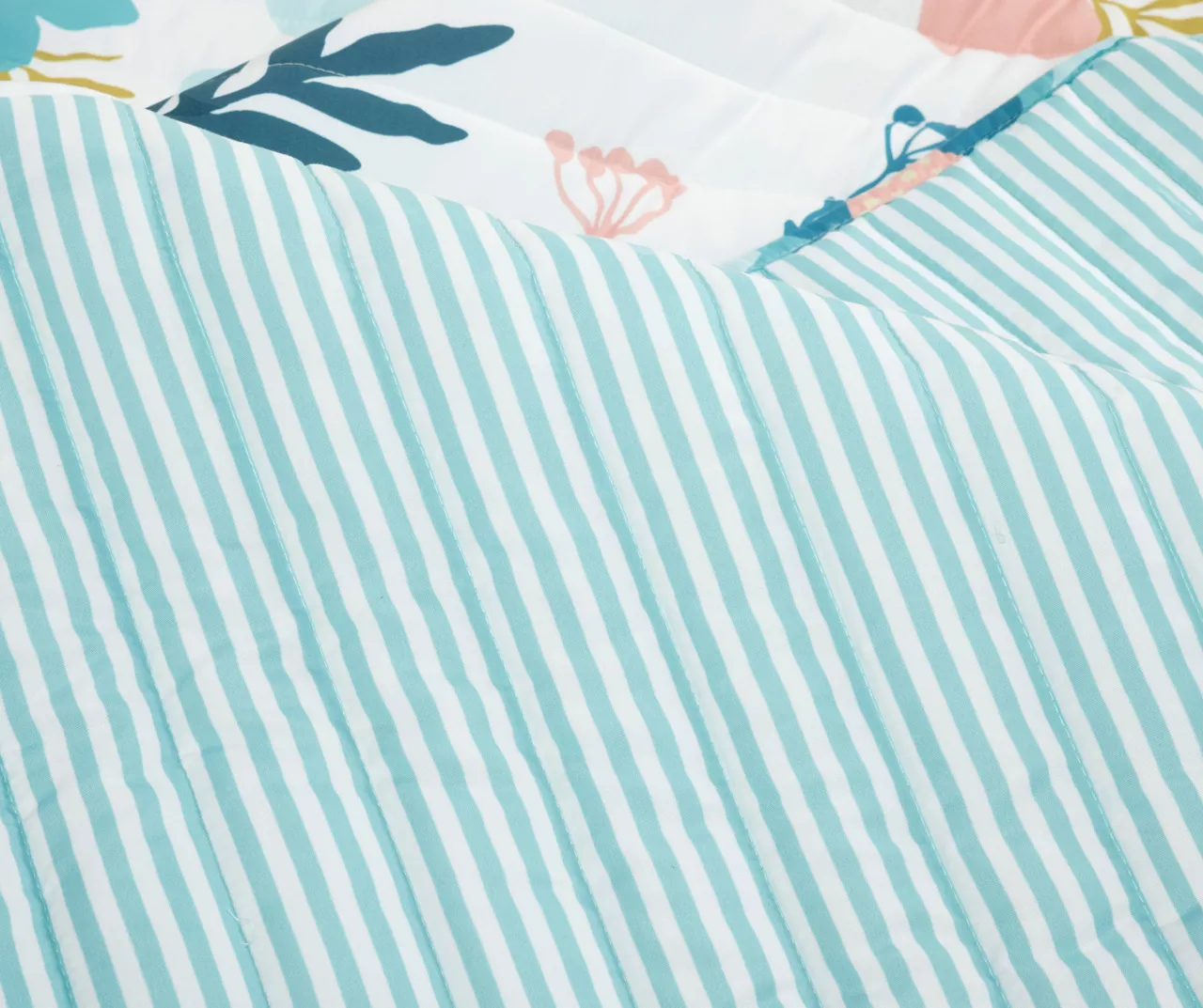 Lush Decor Ari Blue & Dusty Pink Flower Reversible Quilt Set 11 Lush Decor Ari Blue & Dusty Pink Flower Reversible Quilt Set - Image 11