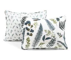 Lush Decor Devonia White & Green Botanical Reversible Cotton Quilt Set -Home Decor Store 810596064 7