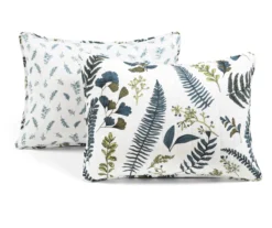 Lush Decor Devonia White & Green Botanical Reversible Cotton Quilt Set -Home Decor Store 810596065 7