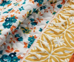Lush Decor Emily Turquoise & Orange Boho Stripe Reversible Quilt Set -Home Decor Store 810596071 3