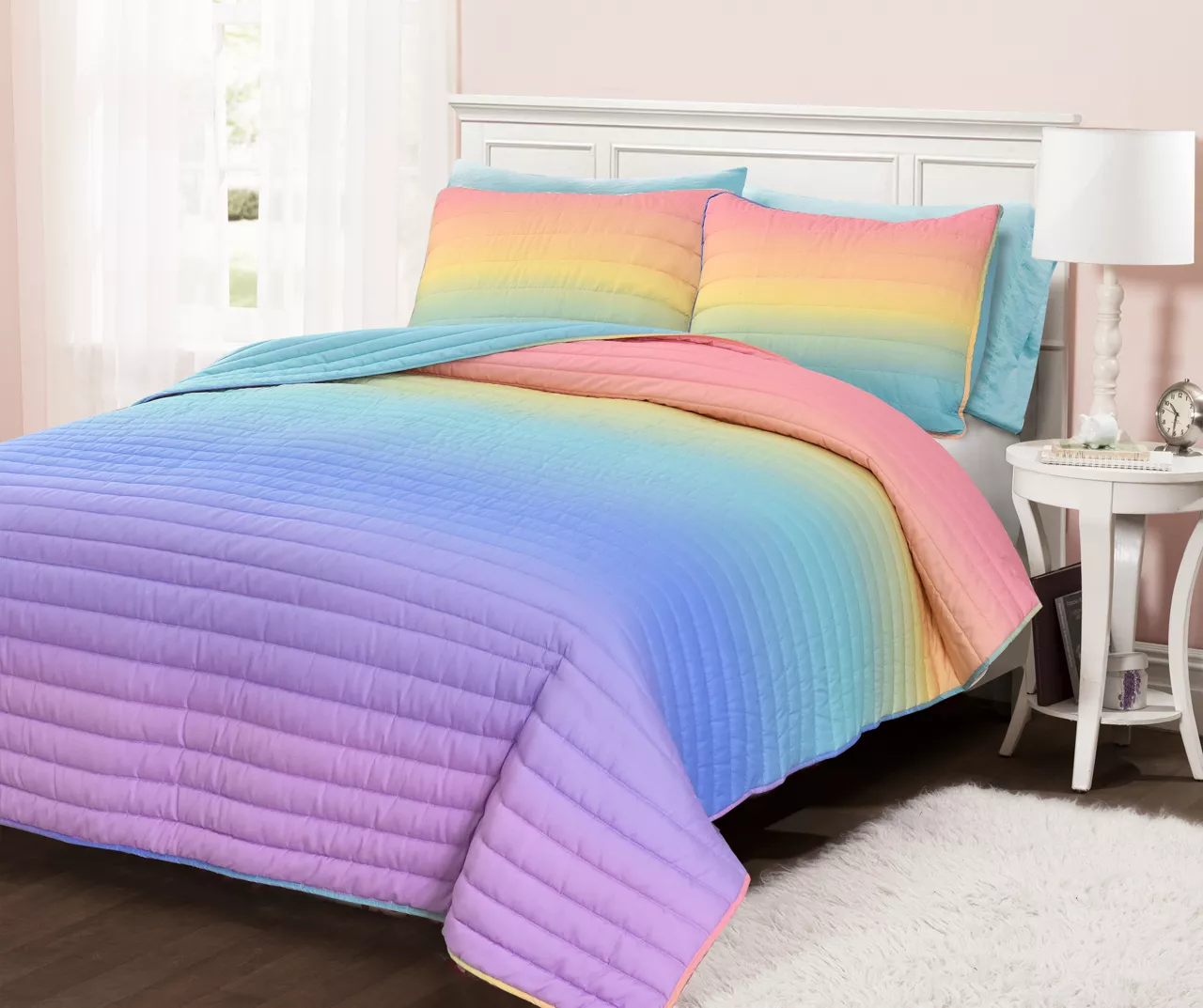 Lush Decor Rainbow Ombre Quilt Set 4 Lush Decor Rainbow Ombre Quilt Set - Image 4
