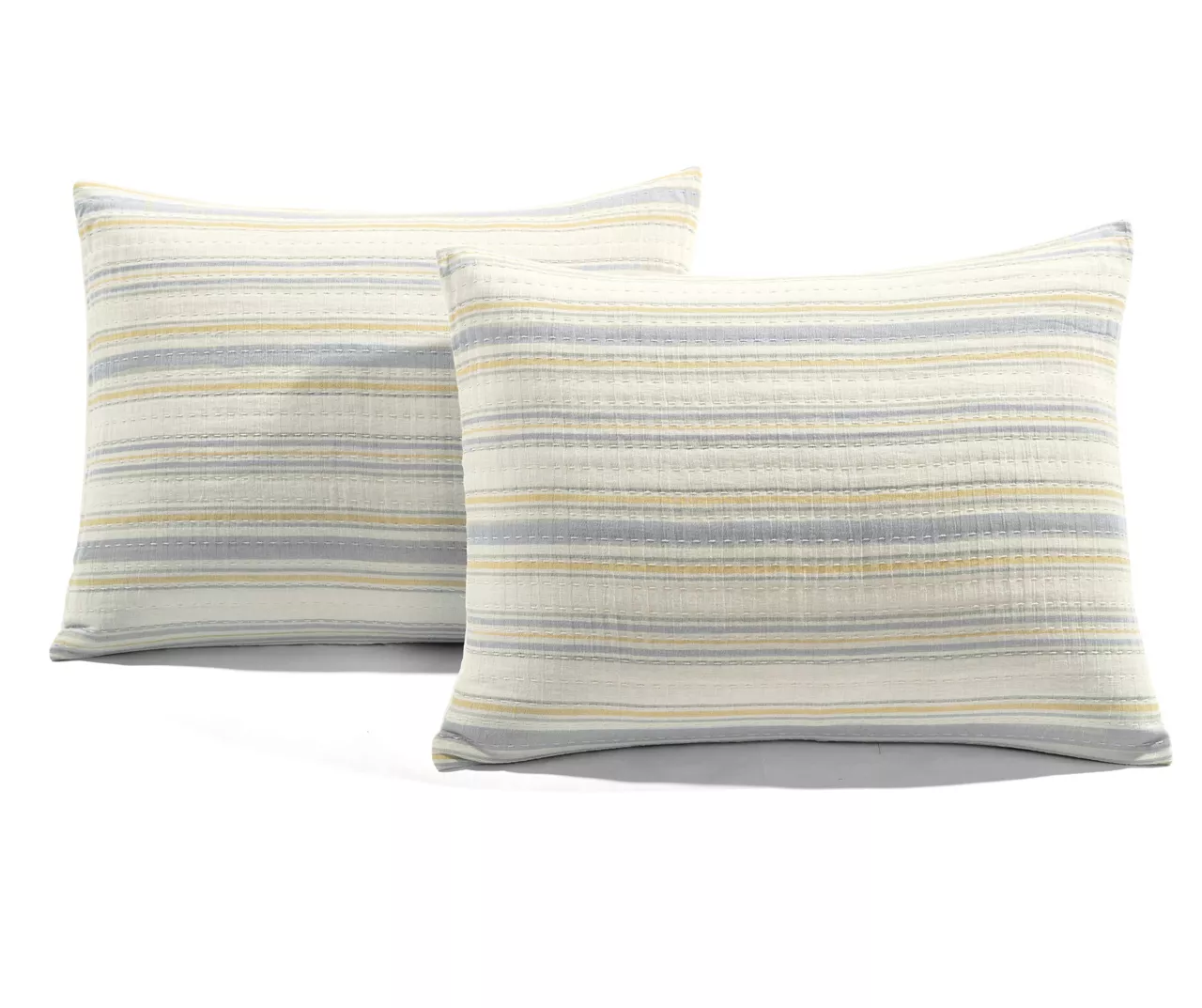 Lush Decor Solange Yellow & Gray Stripe Cotton Quilted Coverlet Set 14 Lush Decor Solange Yellow & Gray Stripe Cotton Quilted Coverlet Set - Image 14