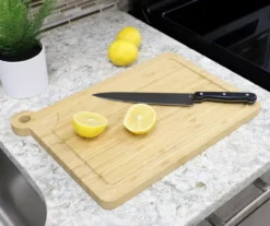 Bamboo Cutting Board With Handle, (16" X 12")