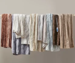 Marselle Marble Faux Fur Heated Throw, (50" X 70") 29 Marselle Marble Faux Fur Heated Throw, (50" X 70") -Home Decor Store 810598126 9