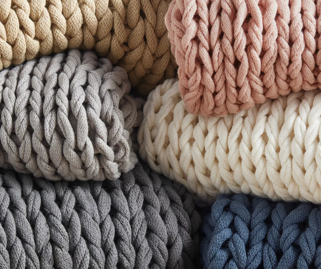 Chunky Double-Knit Handmade Throw, (50" X 60") 20 Chunky Double-Knit Handmade Throw, (50" X 60") - Image 20