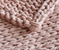 Chunky Double-Knit Handmade Throw, (50" X 60") 28 Chunky Double-Knit Handmade Throw, (50" X 60") -Home Decor Store 810598135 5