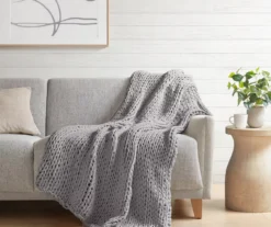 Chunky Double-Knit Handmade Throw, (50" X 60") 22 Chunky Double-Knit Handmade Throw, (50" X 60") -Home Decor Store 810598136 1