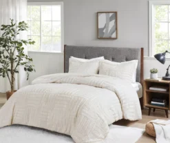 Polar Patchwork Stripe Faux Fur 2-Piece Comforter Set -Home Decor Store 810598147 810598148 810598149 2