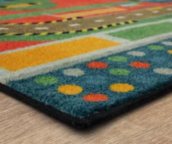 Red & Green Race Track Play Area Rug, (5' X 8') -Home Decor Store 810599731 A8 1