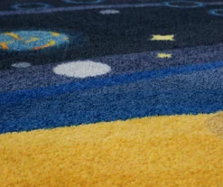 Navy & Yellow Space Rocket Play Area Rug, (8' X 10') -Home Decor Store 810599737 A8 3