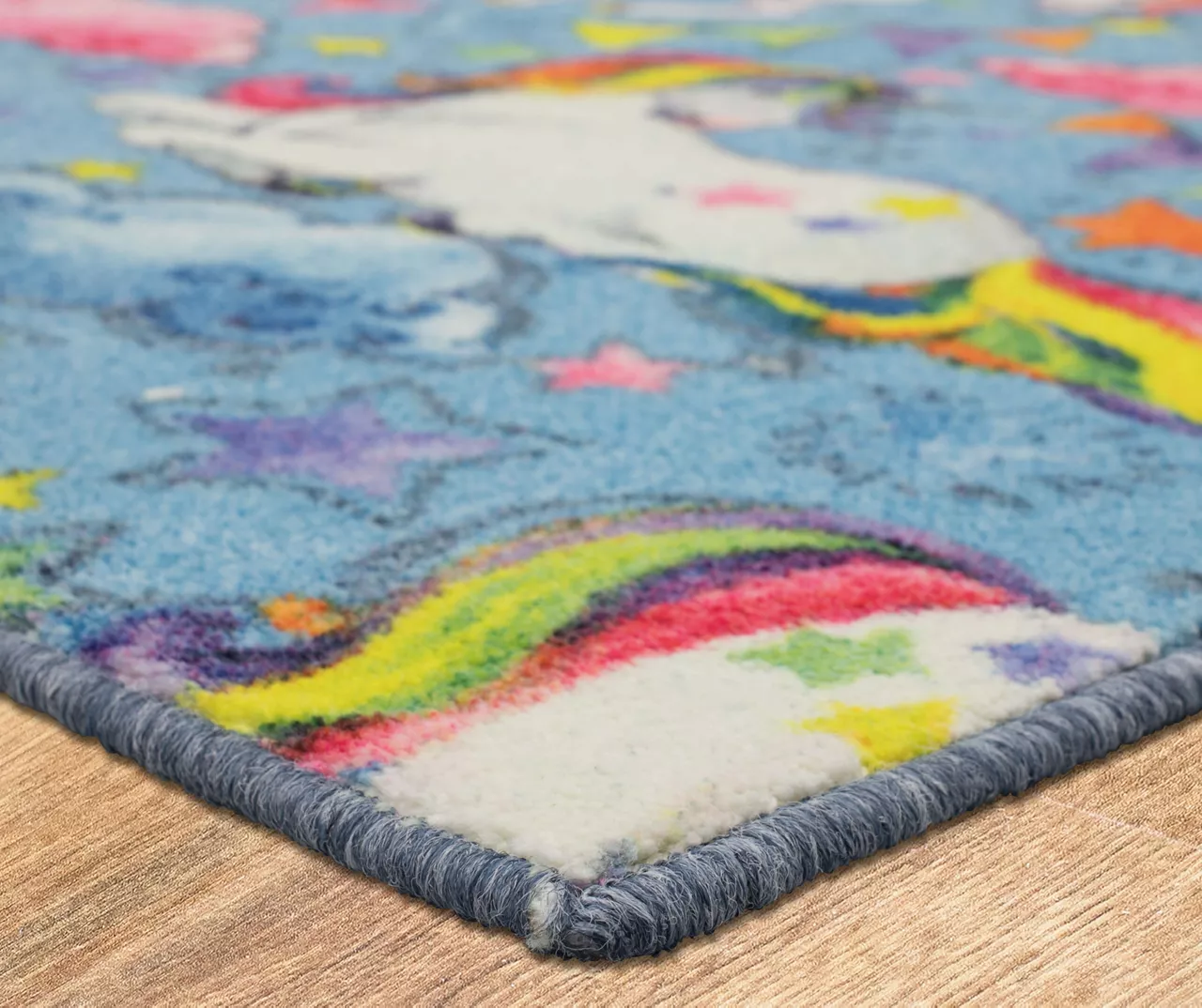 Unicorn Wish Blue Multi-Color Area Rug, (3' 4" X 5') 2 Unicorn Wish Blue Multi-Color Area Rug, (3' 4" X 5') - Image 2