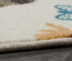 Mohawk Cream & Multi-Color Woodland Raccoon Area Rug -Home Decor Store 810599845 A8 4