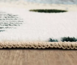 White, Orange & Blue Patterned Circles Area Rug, (5' X 8') 16 White, Orange & Blue Patterned Circles Area Rug, (5' X 8') -Home Decor Store 810599943 A8 4