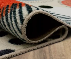 White, Orange & Blue Patterned Circles Area Rug, (5' X 8') 17 White, Orange & Blue Patterned Circles Area Rug, (5' X 8') -Home Decor Store 810599943 A8 5