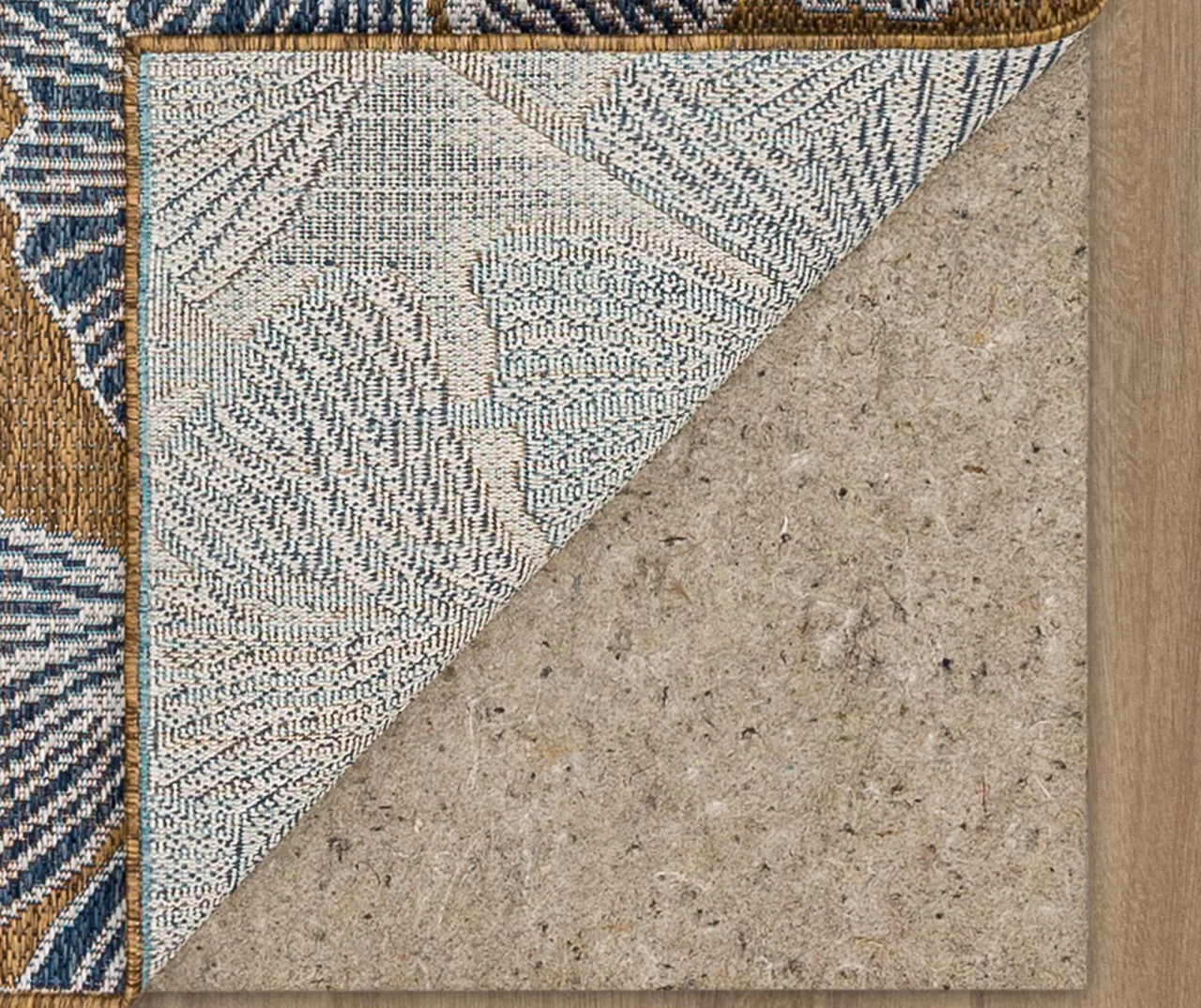 Treasured Garden Navy & Brown Botanical Outdoor Area Rug, (2.5' X 6') 4 Treasured Garden Navy & Brown Botanical Outdoor Area Rug, (2.5' X 6') - Image 4