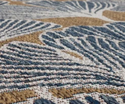 Treasured Garden Navy & Brown Botanical Outdoor Area Rug, (2.5' X 6') 14 Treasured Garden Navy & Brown Botanical Outdoor Area Rug, (2.5' X 6') -Home Decor Store 810600358 A8 3