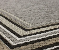 Panama Dark Gray & Black Geo-Bordered Outdoor Area Rug, (4' X 5.5') 11 Panama Dark Gray & Black Geo-Bordered Outdoor Area Rug, (4' X 5.5') -Home Decor Store 810600367 A8 3