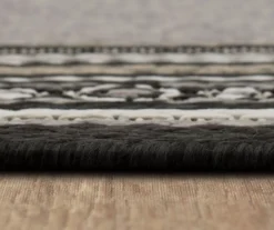 Panama Dark Gray & Black Geo-Bordered Outdoor Area Rug, (4' X 5.5') 12 Panama Dark Gray & Black Geo-Bordered Outdoor Area Rug, (4' X 5.5') -Home Decor Store 810600367 A8 4