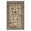 Muskberry Cream & Brown Floral Area Rug, (7.5' X 10')