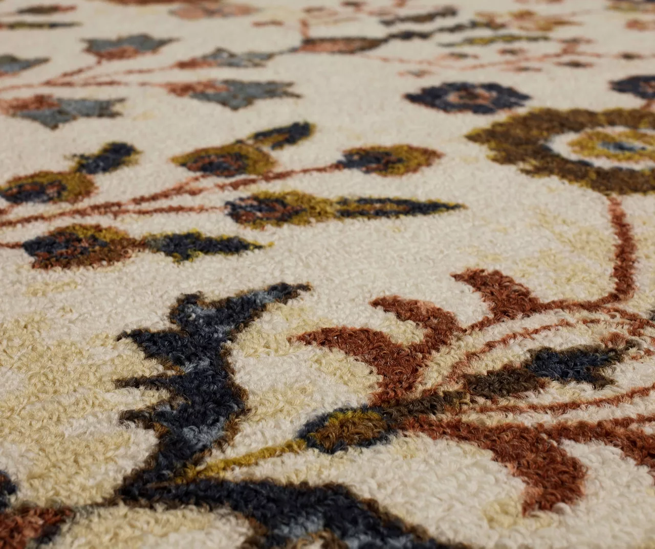 Muskberry Cream & Brown Floral Area Rug, (7.5' X 10') 4 Muskberry Cream & Brown Floral Area Rug, (7.5' X 10') - Image 4