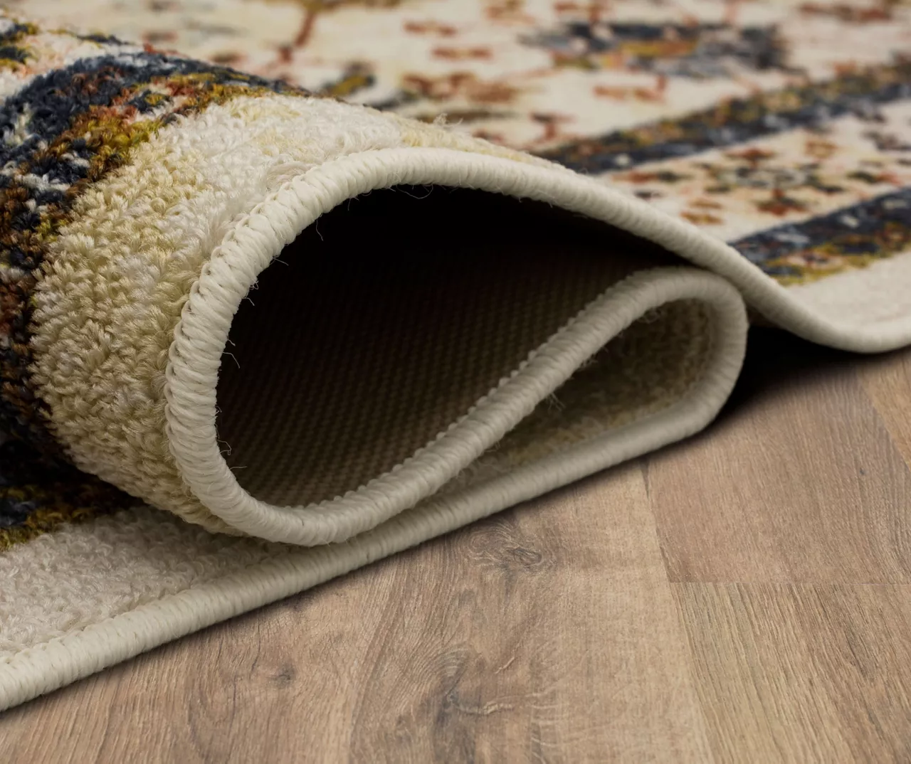 Muskberry Cream & Brown Floral Area Rug, (7.5' X 10') 6 Muskberry Cream & Brown Floral Area Rug, (7.5' X 10') - Image 6