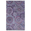 Florence Purple, Blue & White Medallion Area Rug, (8' X 10')