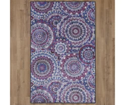 Florence Purple, Blue & White Medallion Area Rug, (8' X 10') -Home Decor Store 810600513 A0 2