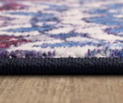 Florence Purple, Blue & White Medallion Area Rug, (8' X 10') -Home Decor Store 810600513 A8 4