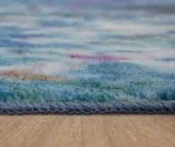 Art Explosion Blue & White Abstract Area Rug, (5' X 8') -Home Decor Store 810600565 A8 4