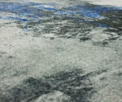 Gold Vein Gray & Blue Abstract Area Rug, (2' X 8') -Home Decor Store 810600588 A8 3