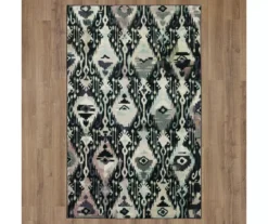 Hip Ikat Charcoal & Gray Area Rug, (5' X 8') -Home Decor Store 810600596 A0 2