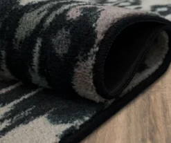 Hip Ikat Charcoal & Gray Area Rug, (5' X 8') -Home Decor Store 810600596 A8 5