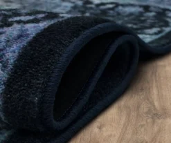 Joliet Black & Blue Mandala Area Rug, (5' X 8') -Home Decor Store 810600615 A8 5