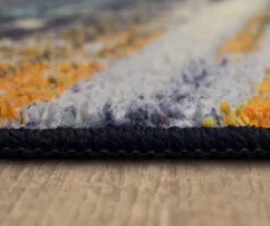 Kaven Orange & Navy Crosshatch Area Rug, (2' X 3') -Home Decor Store 810600749 A8 4