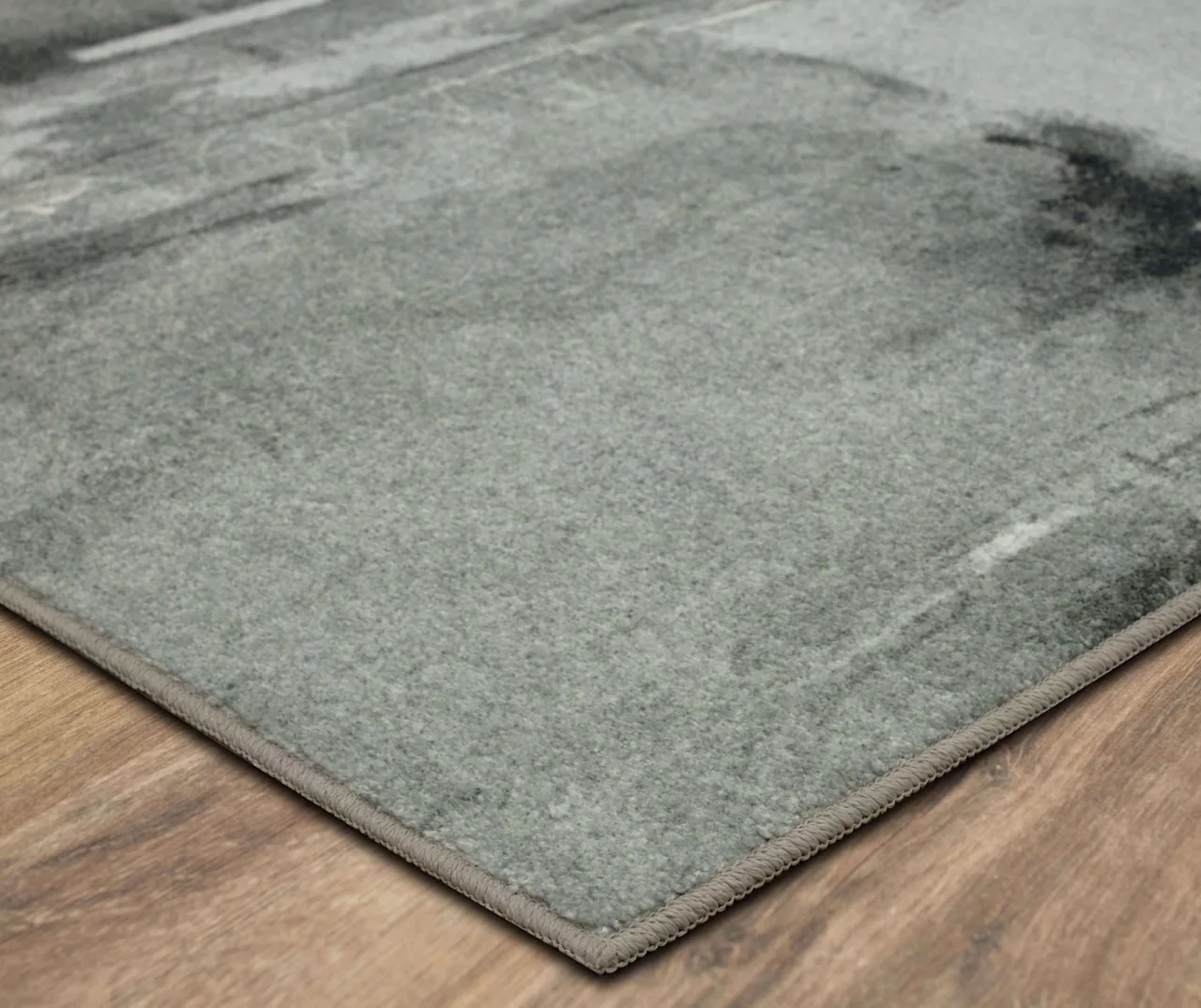 Fusion Gray & Black Abstract Area Rug, (2' X 8') 2 Fusion Gray & Black Abstract Area Rug, (2' X 8') - Image 2