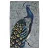 Peacock Feathers Gray & Blue Area Rug, (7.5' X 10')