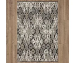 Paradise Grove Dark Gray & Tan Arabesque Outdoor Area Rug, (5' 3" X 7.5') 11 Paradise Grove Dark Gray & Tan Arabesque Outdoor Area Rug, (5' 3" X 7.5') -Home Decor Store 810600839 A0 2