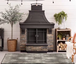 Paradise Grove Dark Gray & Tan Arabesque Outdoor Area Rug, (5' 3" X 7.5') 14 Paradise Grove Dark Gray & Tan Arabesque Outdoor Area Rug, (5' 3" X 7.5') -Home Decor Store 810600839 A0 3