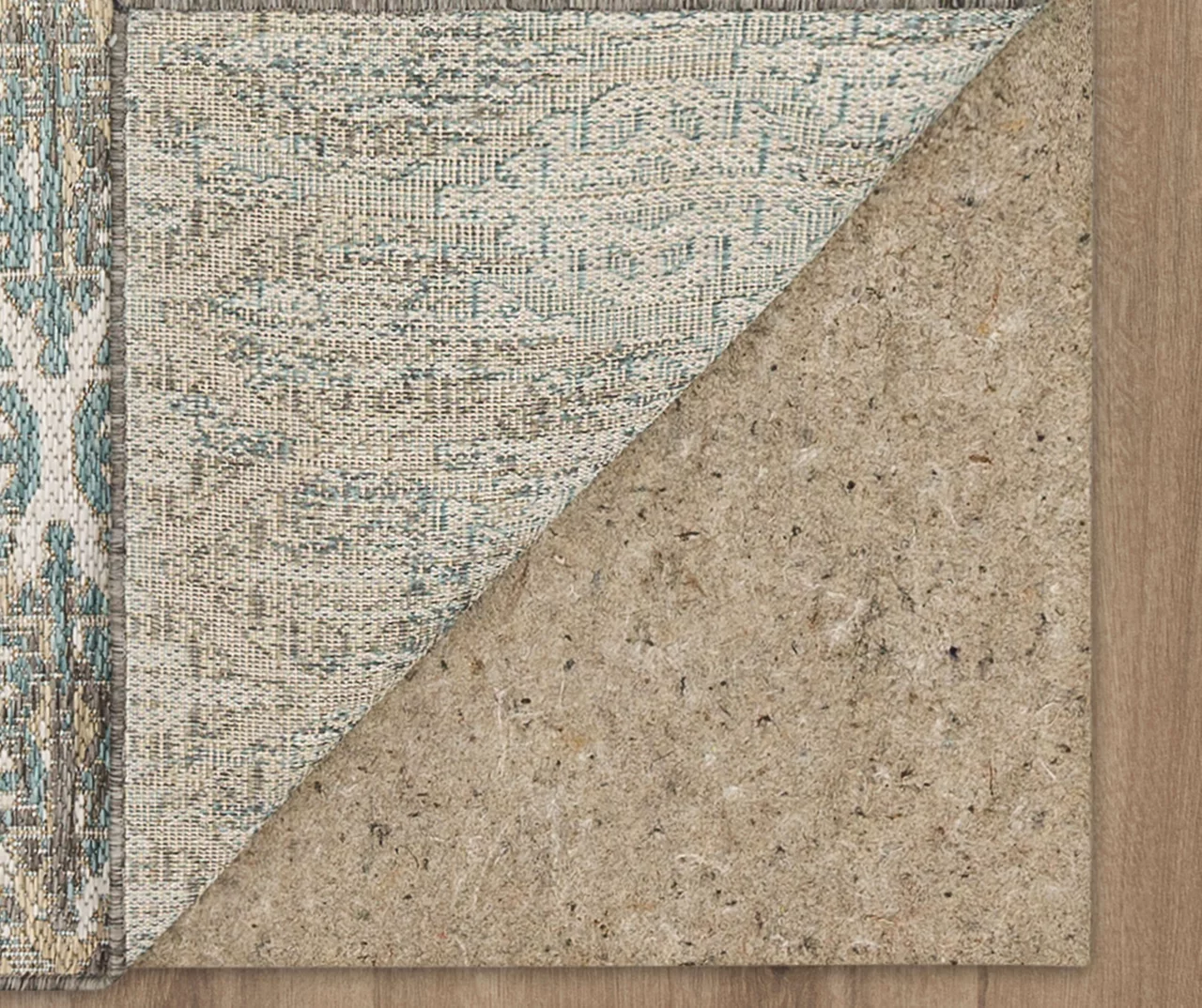 Paradise Grove Light Gray & Turquoise Arabesque Outdoor Area Rug, (2.5' X 6') 4 Paradise Grove Light Gray & Turquoise Arabesque Outdoor Area Rug, (2.5' X 6') - Image 4