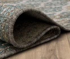 Paradise Grove Light Gray & Turquoise Arabesque Outdoor Area Rug, (2.5' X 6') 17 Paradise Grove Light Gray & Turquoise Arabesque Outdoor Area Rug, (2.5' X 6') -Home Decor Store 810600841 A8 5