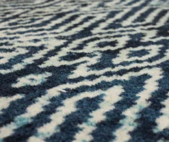 Maisie Navy & White Geometric Area Rug, (2.5' X 8') -Home Decor Store 810600922 A8 3