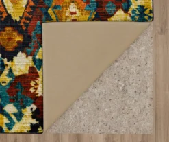 Blue & Brown Geometric Diamond Area Rug, (8' X 10') -Home Decor Store 810600940 A8 2