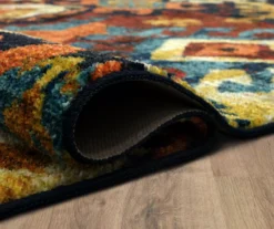 Blue & Brown Geometric Diamond Area Rug, (8' X 10') -Home Decor Store 810600940 A8 5