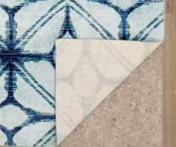 Elyzabeth Blue & White Lattice Area Rug, (2.5' X 10') -Home Decor Store 810600981 A8 2