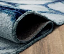 Elyzabeth Blue & White Lattice Area Rug, (2.5' X 10') -Home Decor Store 810600981 A8 5