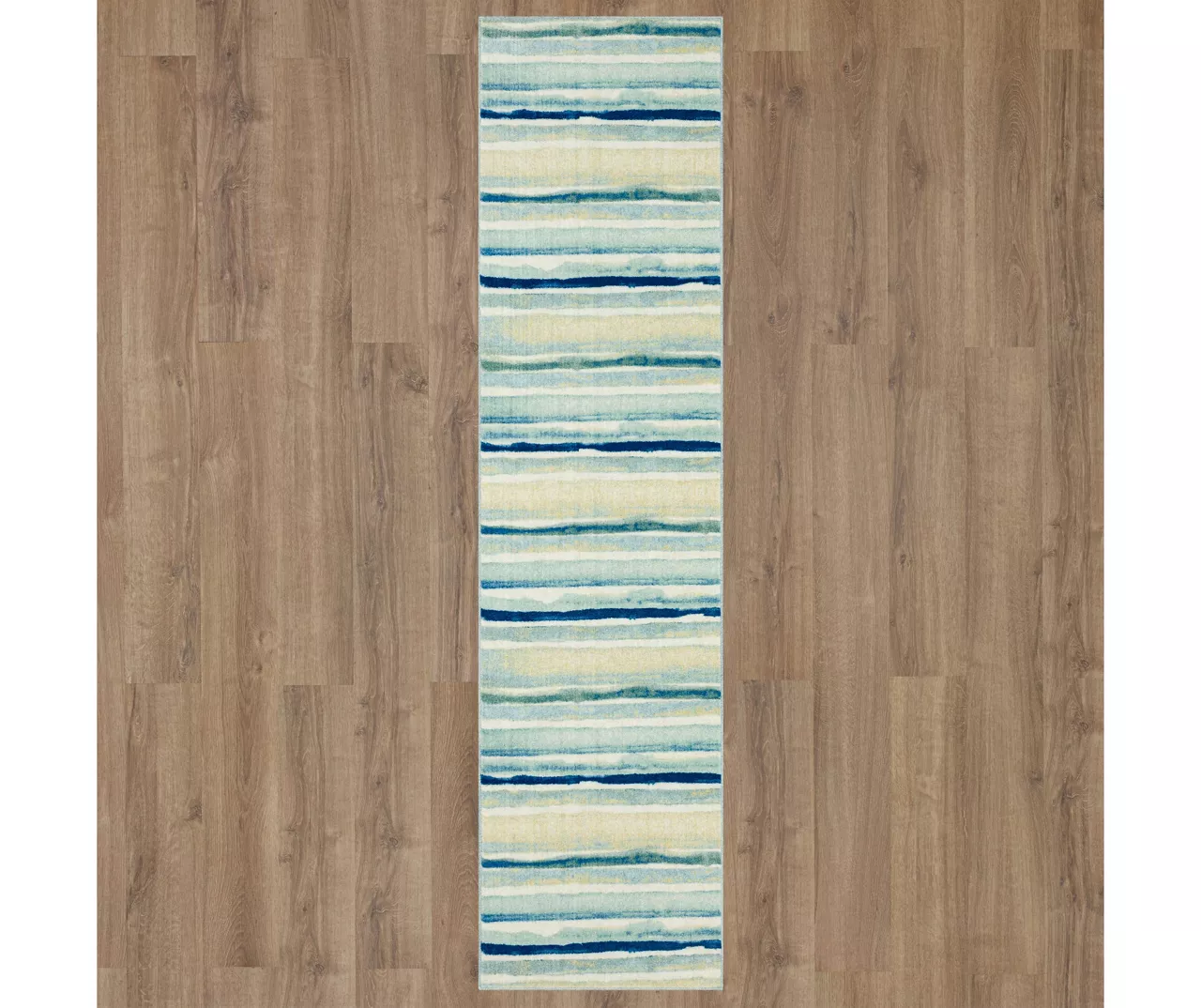 Abbygaylle Blue & White Watercolor Stripe Area Rug, (5' X 8') 2 Abbygaylle Blue & White Watercolor Stripe Area Rug, (5' X 8') - Image 2
