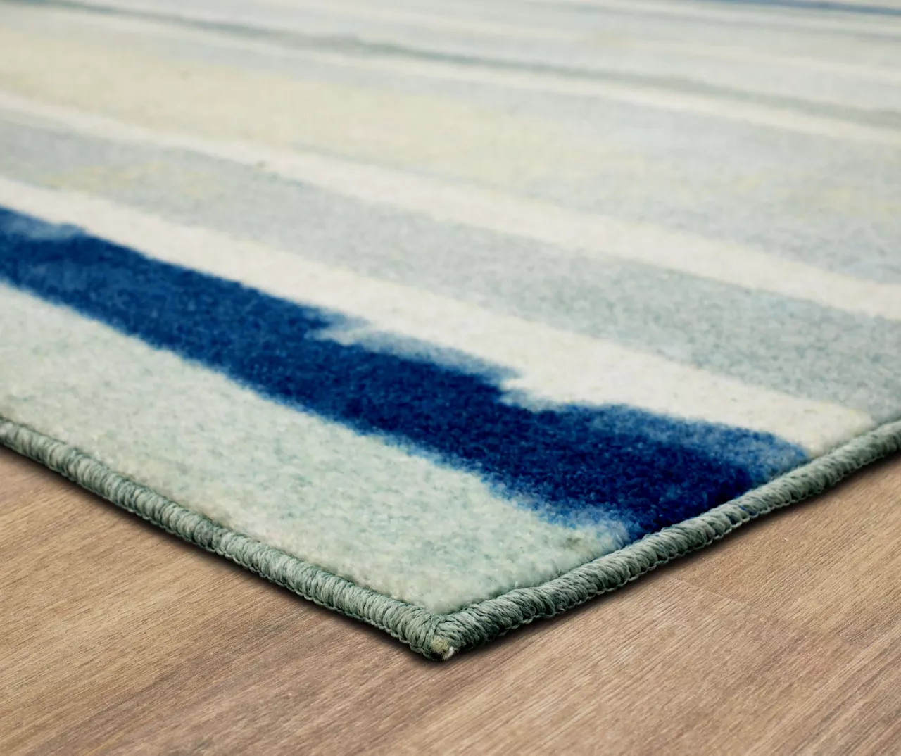 Abbygaylle Blue & White Watercolor Stripe Area Rug, (5' X 8') 3 Abbygaylle Blue & White Watercolor Stripe Area Rug, (5' X 8') - Image 3